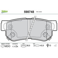 Valeo 598748 Bremsbelagsatz FüR Hyundai KIA Bremse BremsbeläGe
