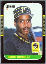 Barry Bonds Rookie #361 1987 Donruss Pittsburgh Pirates Baseball Card MLB NM. rookie card picture
