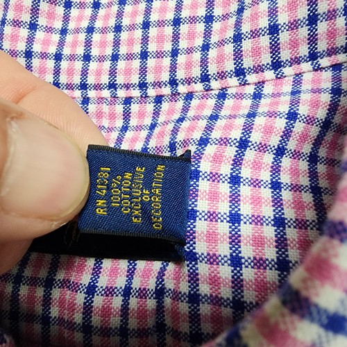 Ralph Lauren Shirt Mens XL Pink Blue Plaid Button Down Classic Preppy Pony Logo - Picture 6 of 10
