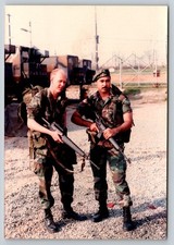 Military Soldiers 1980s 1990s Snapshot Photograph Camouflage Uniform Rifles
