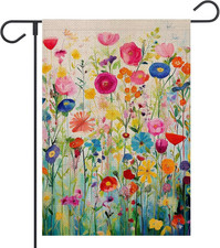 Spring Summer Garden Flag 12X18 Inch Double Sided outside Colorful Floral Wildfl