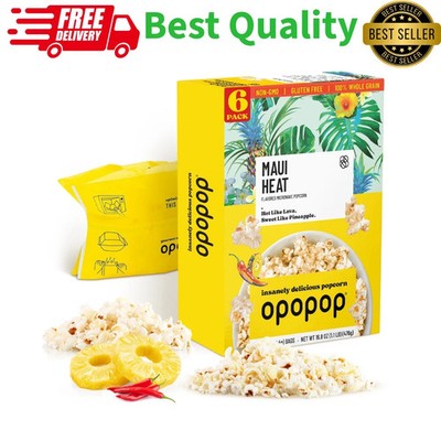 Opopop Microwave Popcorn Maui Heat Flavor 2.8 oz 6 Count Packs