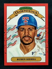 1990 Donruss Diamond Kings Ruben Sierra #3 Print Run Error (No Top Line) 