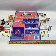 Vtg 1994 Puppy In My Pocket 5 Dog LOT w/ Cards  Original Card Back HASBRO VGUC