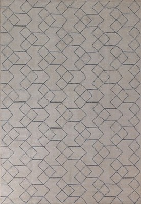 Moroccan Style Area Rug 8x10 Ft Hand-Knotted Oriental Geometric Wool Carpet