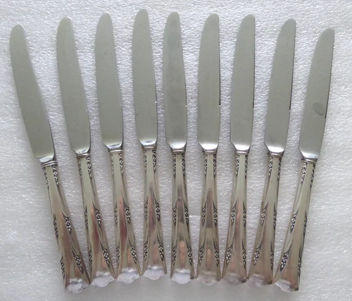 1938 Vintage Gorham Sterling Greenbrier 9" Dinner Knife, No Mono @ 66g