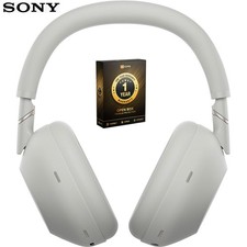 Sony Best Wireless Noise Canceling Headphones Silver + 1 Year Warranty