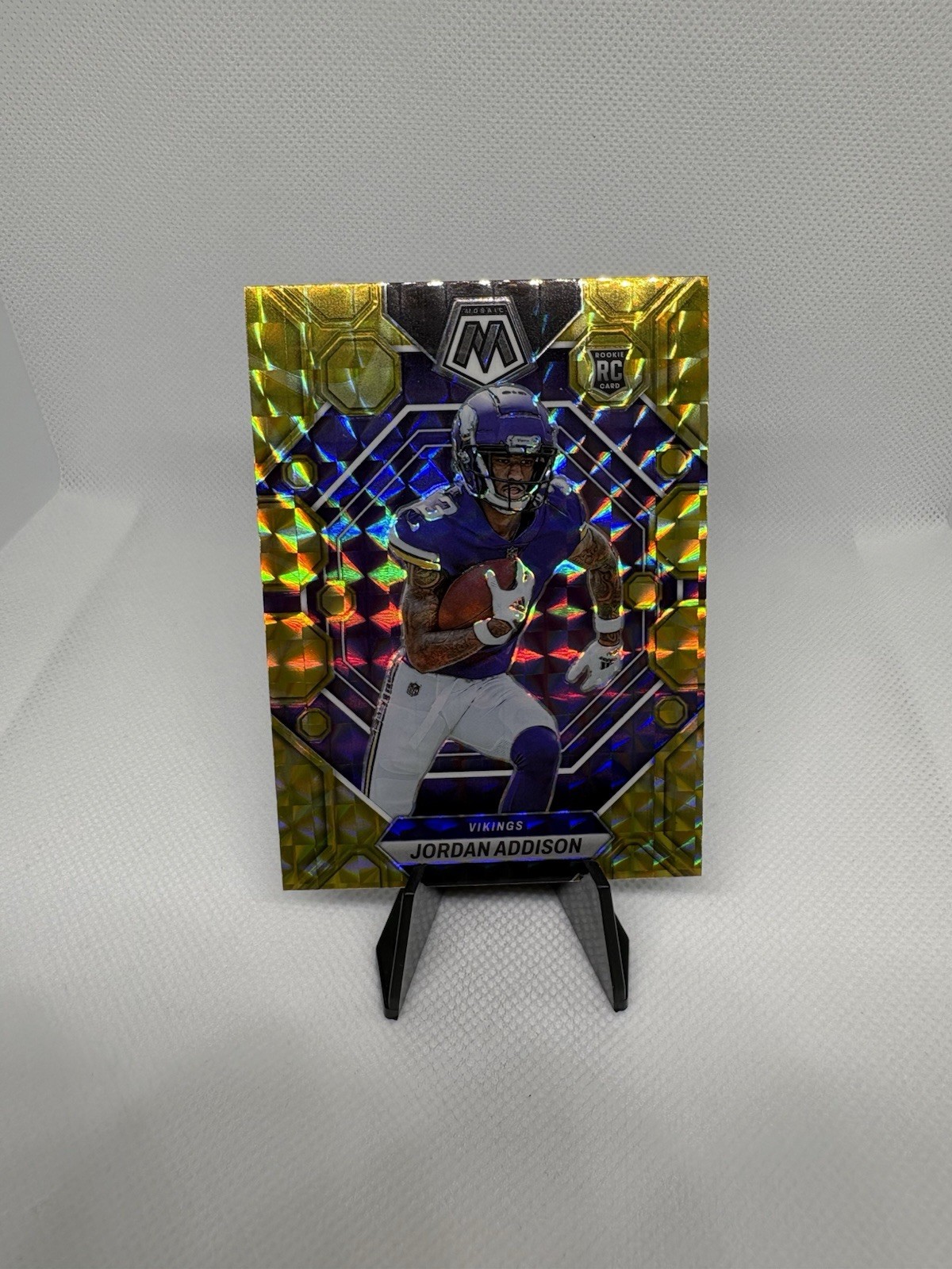 2023 Panini Mosaic - Rookies Jordan Addison #337 Reactive Yellow Mosaic Prizm...