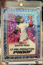 Leaf Vivid Quentin Young BA-QY1 1/1 Pre-Production Proof Autographs Baseball