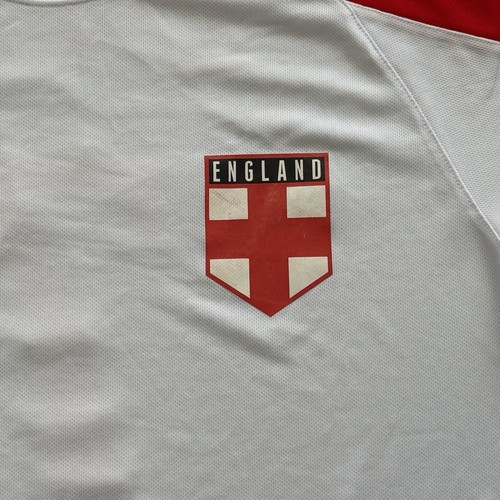 England Soccer Jersey David Beckham Men's XL White Red - Picture 4 of 16