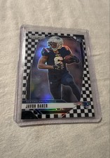 2024 Panini Prizm - Rookies Javon Baker #344 Black & White Checker Prizm (RC)