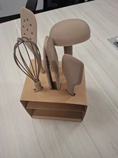 NEW Our Place 6 Piece Silicone Utensil Essential Spatula Whisk Ladle Brush Tongs