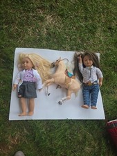 2-18" OUR GENERATION DOLLS And 1 Horse ALL USED LOOK AT PICTURES