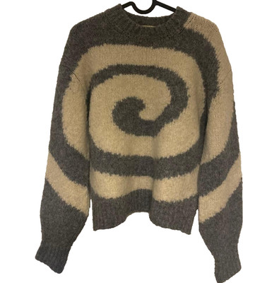 Paloma Wool Twister Swirl Knit Sweater size S Gray x Black Rare USED From Japan
