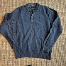 Vintage Eddie Bauer Cotton Henley Sweater Size M
