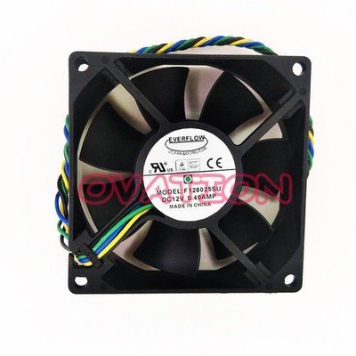For EVERFLOW F128025SU(48) 80*80*25mm DC 12V PWM   CPU cooling fan *hh