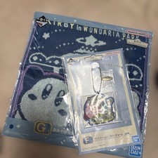 Ichiban Kuji Kirby Metal Charm Keychain F Prize Towel G Prize Kirby the Star