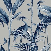 Belgravia Azzurra Motivreihe Blauer Heron TropenvöGel Tapete 9506 Neu