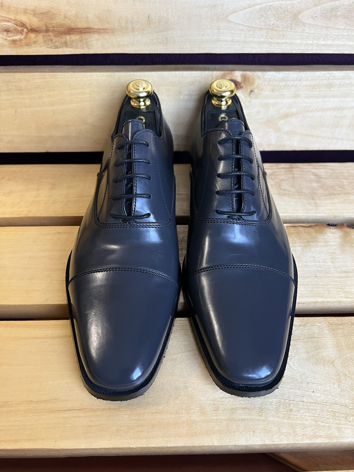 SAOLA Zilli Premium scarpe da uomo in pelle grigia con alberi per scarpe taglia UK 8.5 US 9.5 EU 42.5