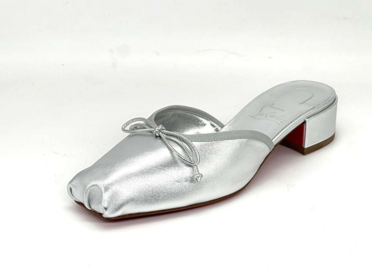 Christian Louboutin MIMIFLIRT 30 Metallic Leather Low Heel