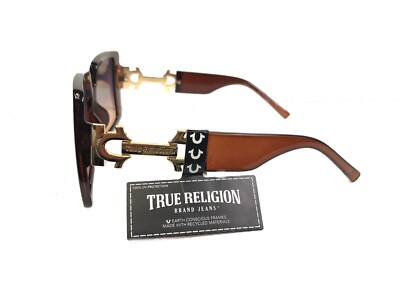 New Womens Sunglasses True Religion TR56234X Brown/Gray-Pink