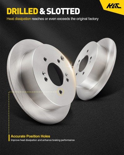 Rotores de freno de disco traseros 270 mm pastillas de cerámica para Pontiac Grand Prix Buick LaCrosse - Imagen 2 de 14