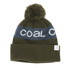 Coal Headwear THE TEAM Unisex 100 Acrylic Cuffed Pom Beanie Olive NEW