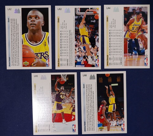 1992-93 Upper Deck McDonald's Lakers Lot /5 #LA2 LA3 LA4 LA5 LA6 - Picture 2 of 2