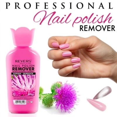 REVERS COSMETICS Professional NAIL POLISH REMOVER with BURDOCK Nourishes & Protects ACETONE FREE