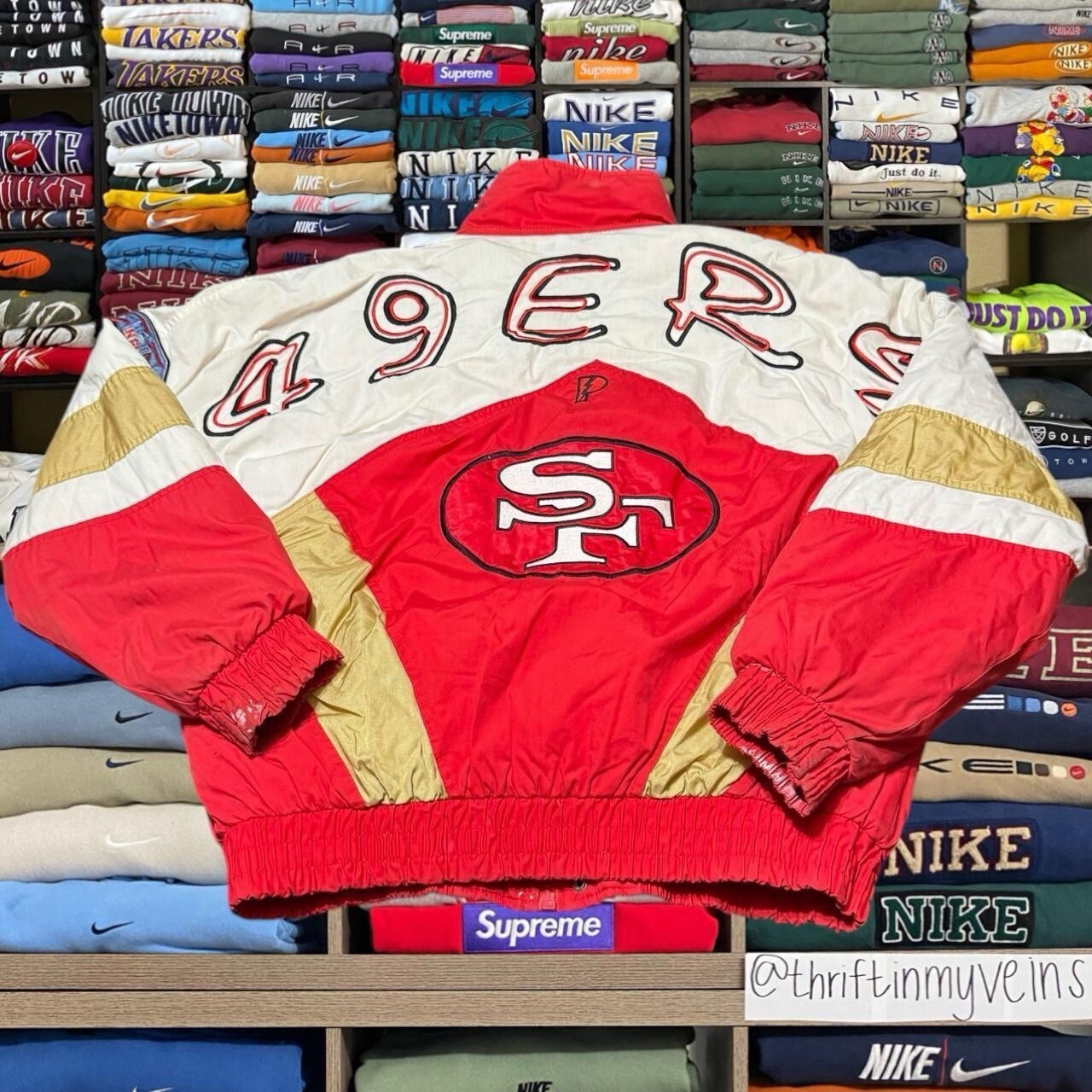 90s San Francisco 49ers NFL Football Puffer Jacket