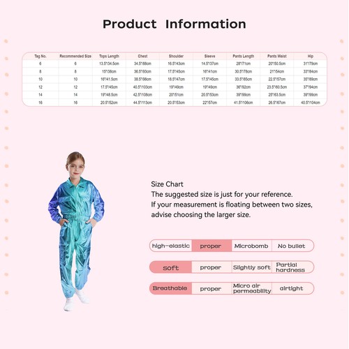 Unisex Kids Dancewear Ballroom Sweatsuit Shoot Outfits Athletic 2 Piece Set Top - Picture 80 of 143