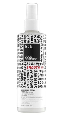 IGK GOOD BEHAVIOR 4-in-1 Spray 7OZ | Leave In + Detangle + Heat Protectant |