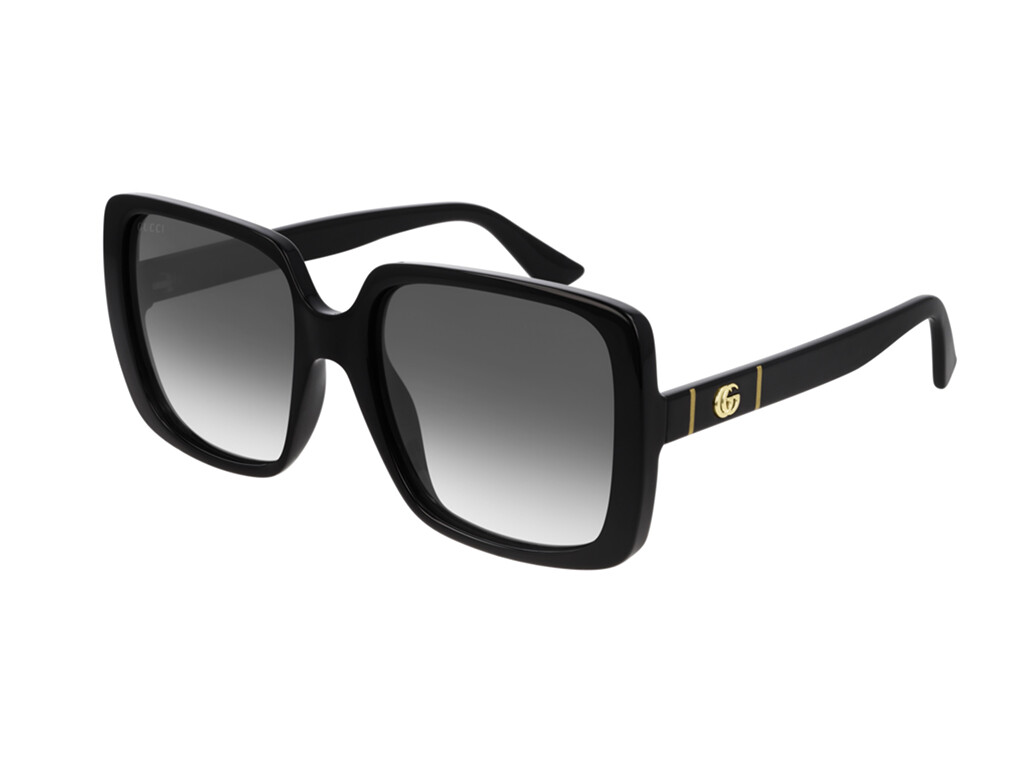 Gucci GG0632S 0632S 55 001 Black Sunglasses Grey Shaded Lenses Sole for  sale online | eBay