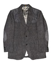 Vintage Pendleton Mens Wool Western Blazer Size 42 Elbow Patches Herringbone