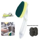 Washing Potts Soap Dispenser Scrubber Dish Wand Brush Scrub Refill Pan Kitchen