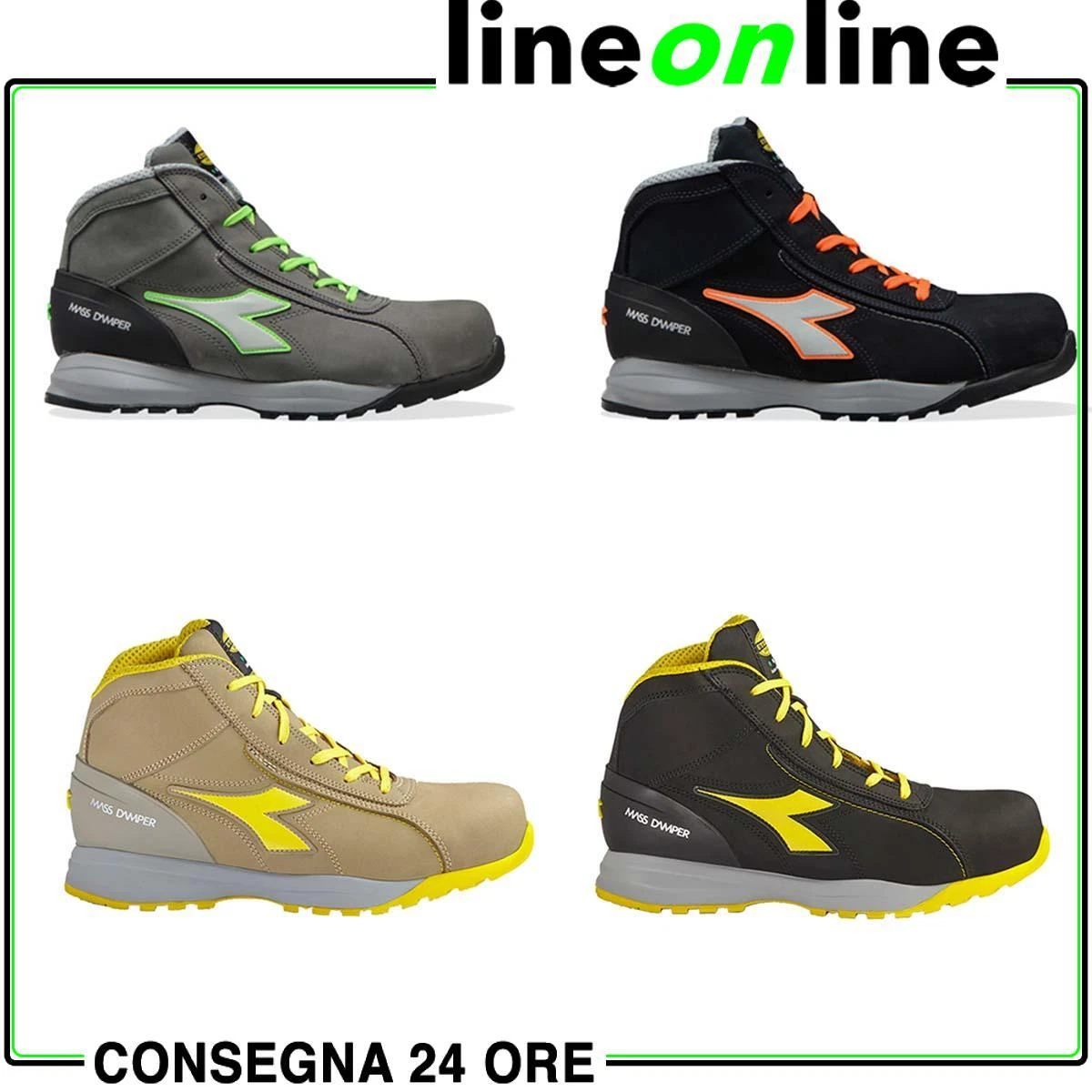 Scarpe antinfortunistiche alte Diadora Glove MDS MID S3 HRO SRC  impermeabili