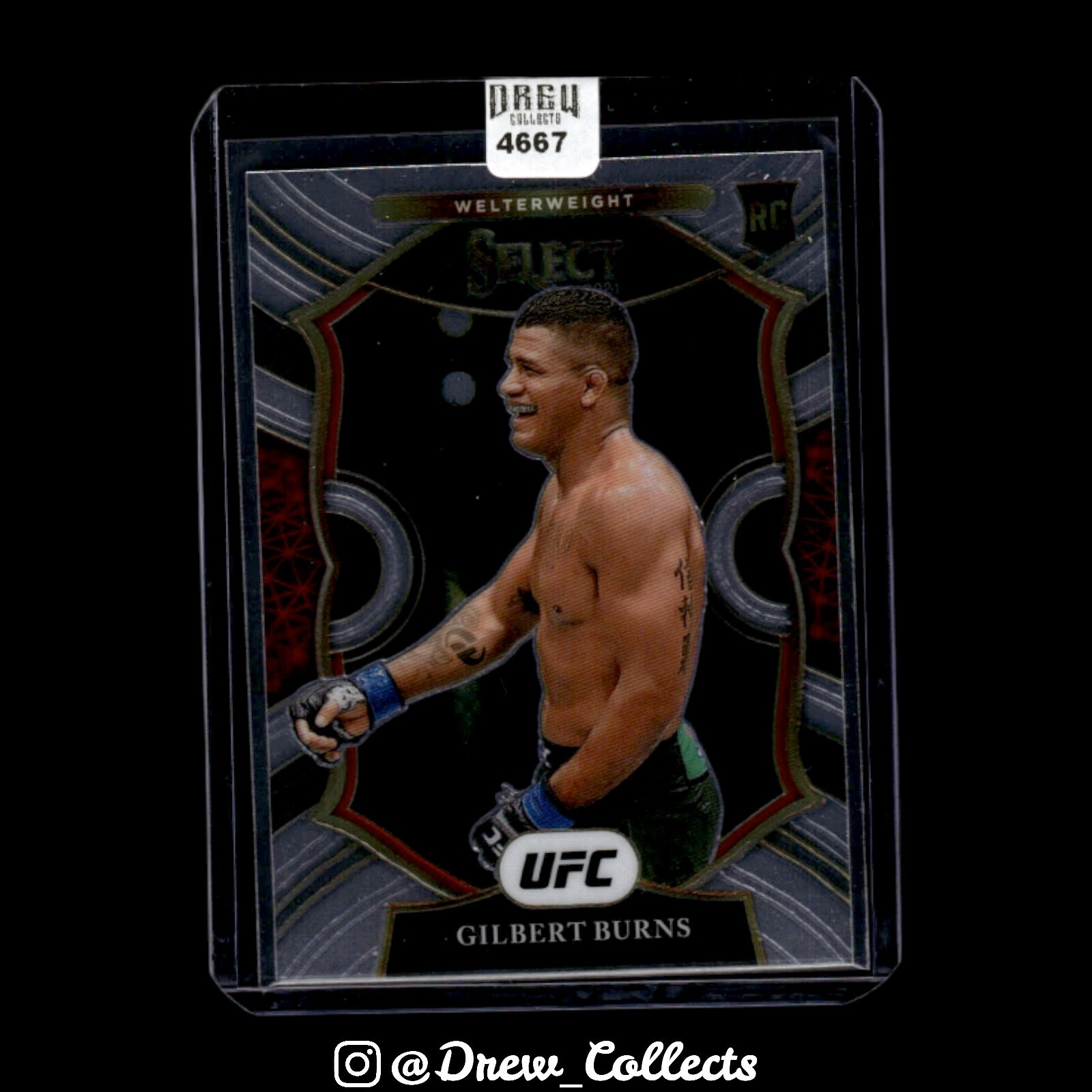 2021 Panini Select UFC - Concourse Gilbert Burns #34 (RC)