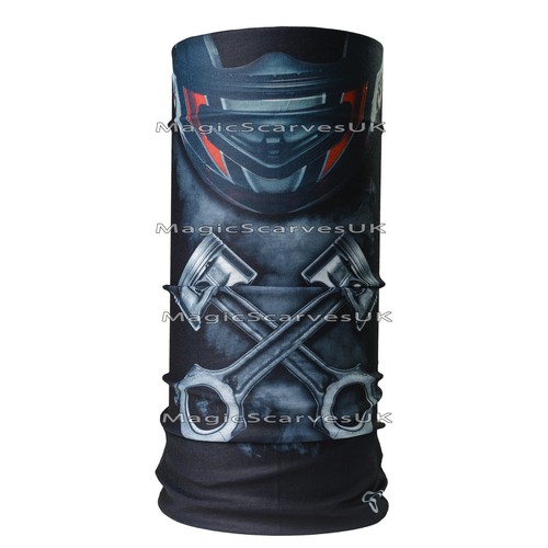 Men Motor Biker Balaclava Neck Warmer Tube Snood Scarf Face Mask Bandana Skull - Picture 49 of 69