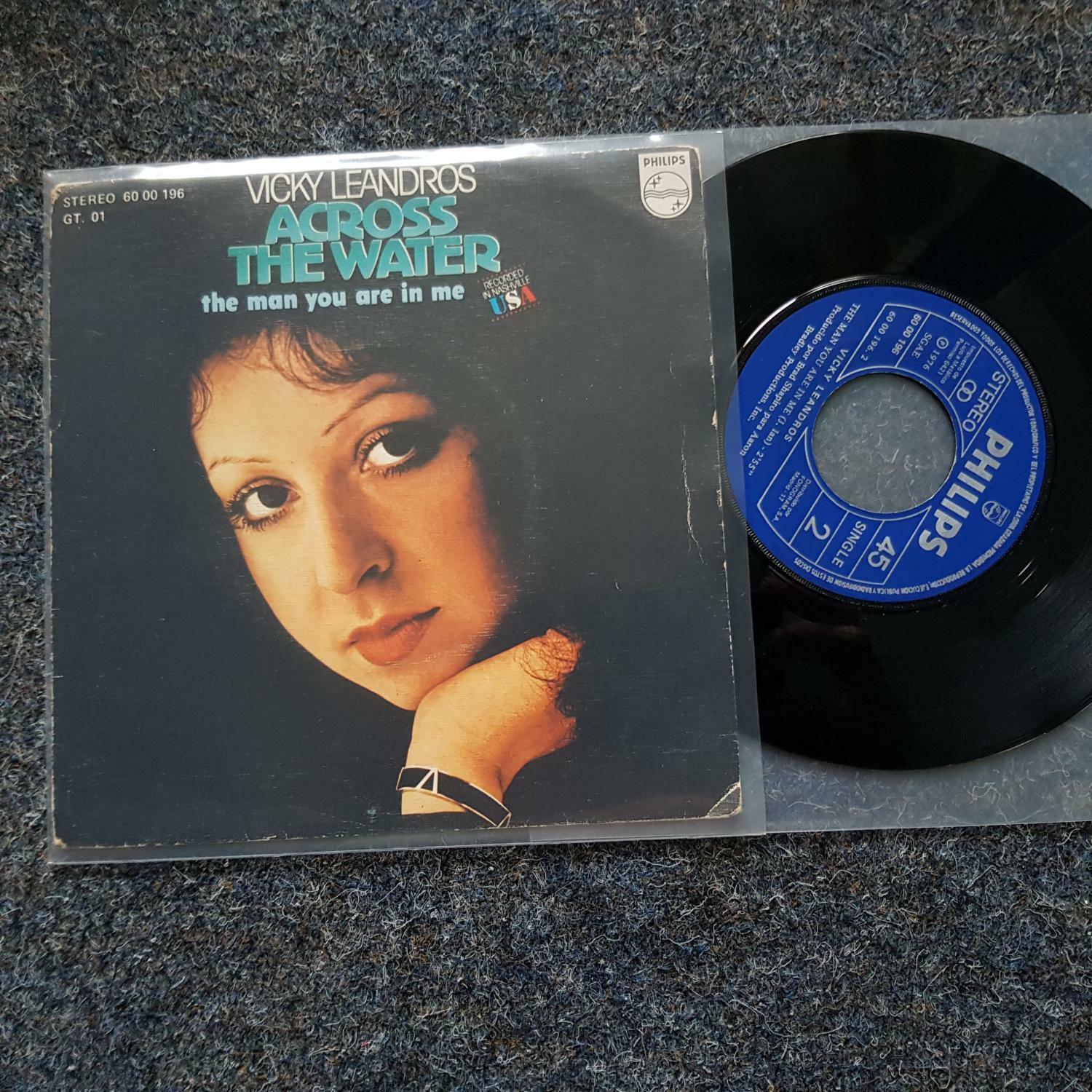 7"" Single Spain Vinyl Vicky Leandros - Across the water SUNG IN ENGLISH