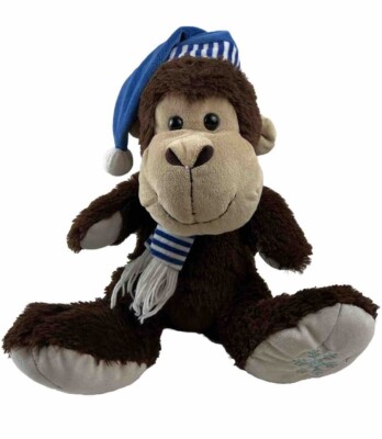 Stuffed Animal Chimpanzee Monkey Chimp Plush Stuffed Animal Winter Outfit Floppy
