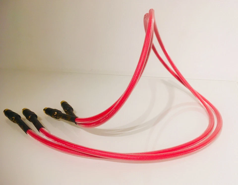 Audiophile Pine Tree Audio Red Prism RCA Interconnects Canare CUSTOM LENGTHS - Image 4 of 4