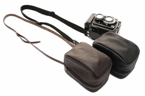 Handmade Leather Soft Case /Protective bag for Rolleiflex Rolleicord TLR Camera - Picture 5 of 15