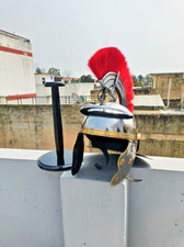 Roman Legion Officer Helmet With Stand Hand Forged Gladiator LARP Helmet Gift