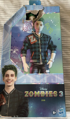 Disney Doll Zombies Zed 12  ZOMBIES 3 Movie 2022 Milo Manheim Hasbro /Dmg Box