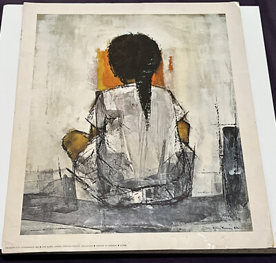 RARE Christian Bjorn Larsen  Kristina  Vintage Art Print Denmark 14''x11'' 1963