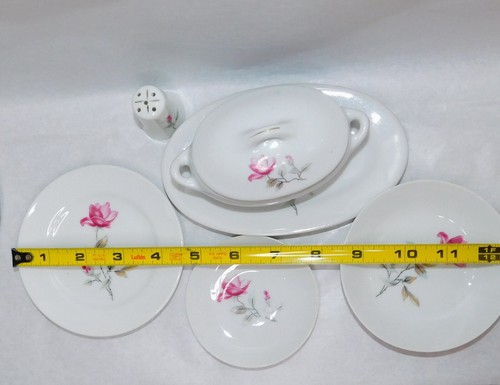 Vintage Childs 14 Piece Pink Royal Rose GRANTCREST Porcelain China Tea Set - Picture 17 of 19
