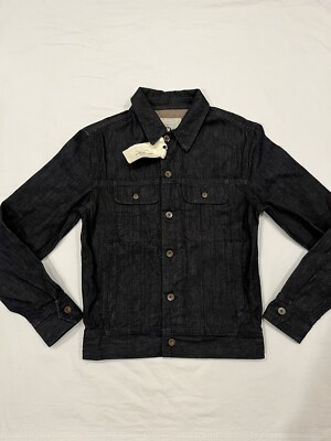 NWT New Rag & Bone Harrow Handmade USA Dark Blue Denim Jean Jacket Mens Size XS