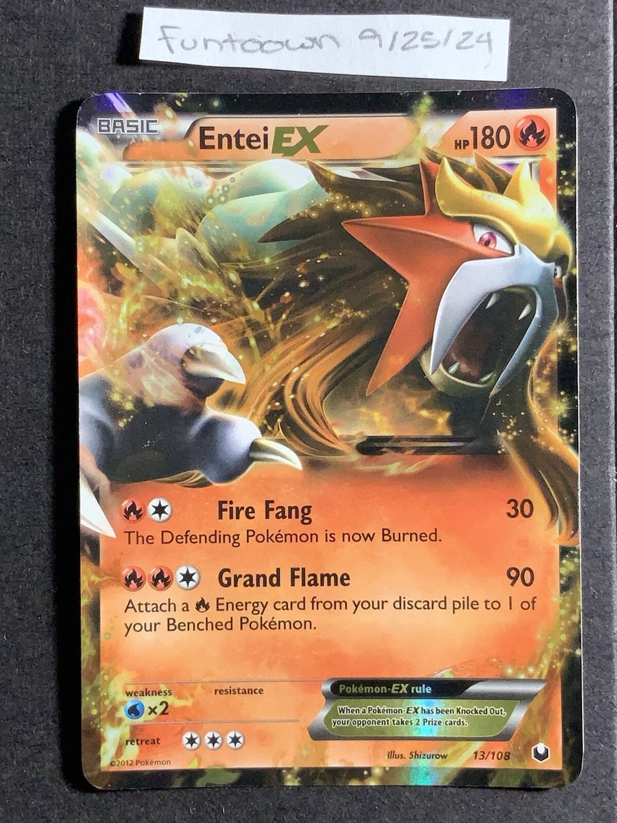 2012 Pokemon BW Dark Explorers - Entei EX - 13/108 Ultra 2012 Pokemon BW Dark Explorers - Entei EX - 13/108 Ultra
