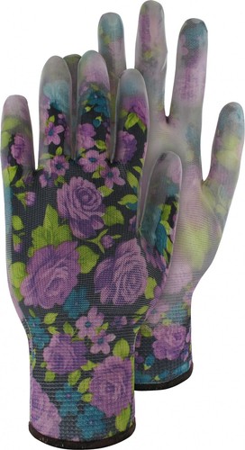 Gartenhandschuhe Für Damen, Größe S – Mikrofaser-Leder, Atmungsaktiv, Elastisches Handgelenk, Blau