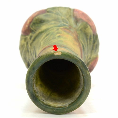 Antique WELLER "BALDIN" ROSE BUD VASE 6" Bulbous APPLE TREE MOTIF c.1915-1920 VG - Picture 8 of 11